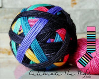 bliss by the cozy knitter celebrate the night (pink mini)