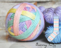 bliss by the cozy knitter bunny fufu (baby blue mini)
