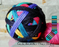 bliss by the cozy knitter celebrate the night (teal mini)