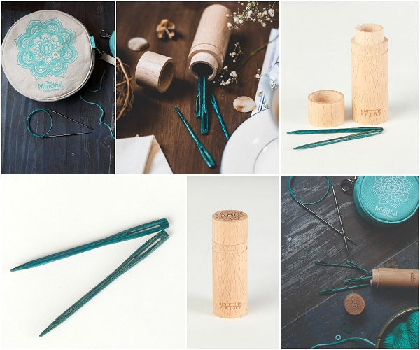 Knitter's Pride The Mindful Collection - Teal Wood Darning Needles