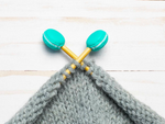 Fox & Pine Blue Stitch Stoppers for Knitting Needles